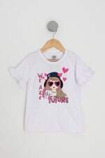 blusa kids branca com silk