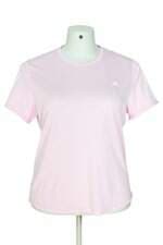 camiseta esportiva Adidas feminina rosa com barra mullet