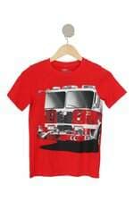  kit camiseta e bermuda Carter'S kids vermelha com silk