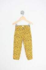 calça de sarja fabula kids amarela estampada