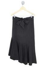 saia Mob feminina cinza com faixa na cintura