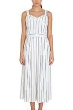 macacão feminino off-white com pregas