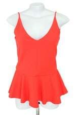 blusa damyller feminina laranja com peplum