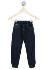 calça jeans artclr kids azul com cós com elástico