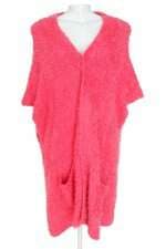 cardigan tricot Canal feminino rosa com fenda