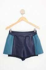 shorts de academia feminino com forro e recortes em cores