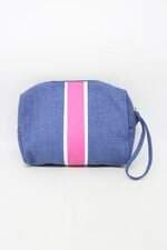 necessaire tua feminina azul com silk