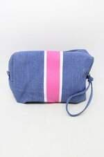 necessaire tua feminina azul com silk