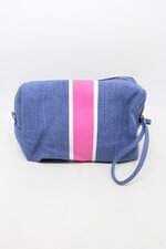 necessaire tua feminina azul com silk
