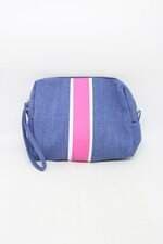 necessaire tua feminina azul com silk