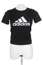 camiseta esportiva Adidas feminina preta com silk