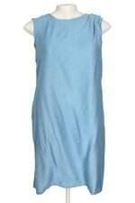 vestido lamis feminino azul com aplique