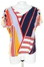 blusa Ervadoce feminina listrada com barra mullet