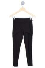 calça legging lud fitness feminina preta com sobreposição