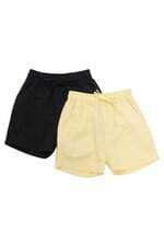 Kit 2 bermudas infantis objetiva boys preta e amarela 