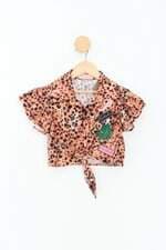blusa pituchinhus kids estampada com patch
