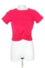 cropped groovy feminino rosa com torção
