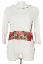 blusa bik bok feminina off white com barra mullet e recortes