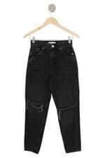 calça jeans Zara destroyed preta