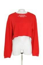 blusa cropped Zara feminina vermelha