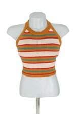 top Zara de tricô feminino listrado