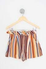 shorts farm feminino listrado com cinto