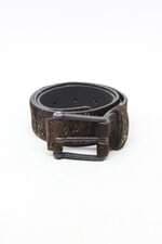cinto Canal feminino marrom com dourado