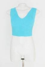 cropped manaca feminino azul