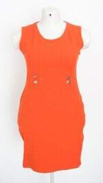 vestido simulassão feminino laranja