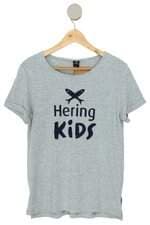 camiseta Hering kids cinza com silk