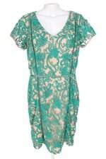 vestido ramo selvagem feminino verde com recortes e tule