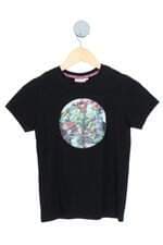 camiseta Riachuelo kids preta com aplique