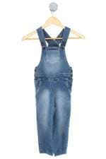 jardineira jeans milon kids azul