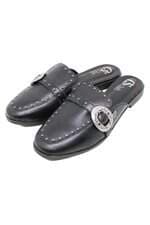 mule cs club feminino preto com aplique