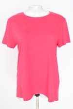 camiseta zara feminina rosa com barra mullet