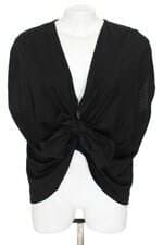 blusa marina&gabriela feminina preta com drapeado