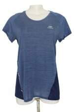 blusa esportiva kalenji feminina azul com recortes