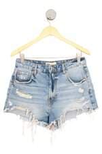 shorts jeans Zara feminino azul