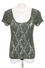 blusa Banana Republic feminina verde com transparência
