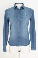 camisa jeans Dudalina feminina azul