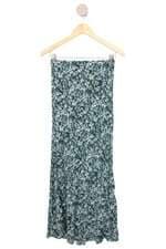 saia Renner feminina verde floral