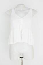 blusa feminina branca com fenda