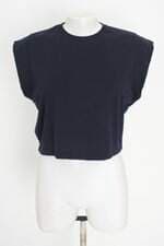 blusa cropped allesa feminina azul