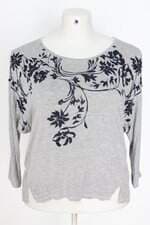blusa Le Lis Blanc feminina cinza com silk