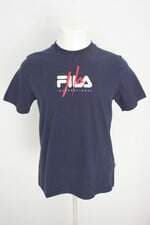 camiseta fila masculina azul com silk