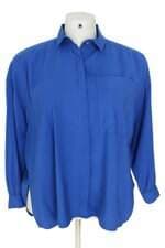 camisa Riachuelo feminina azul com fenda