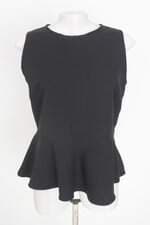 blusa zara feminina preta com peplum