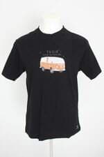 camiseta tuzie masculina preta com silk