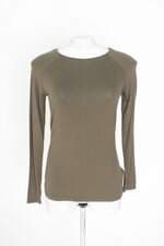 blusa manga longa Blue Steel feminina verde com barra mullet