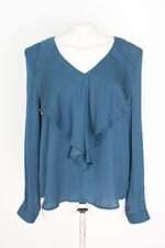 blusa forever 21 feminina verde com babado